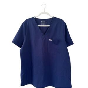 Figs Catarina One-Pocket Scrub Top Navy Size XXL